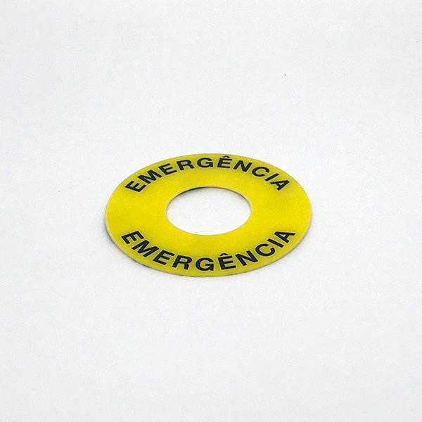 Placa de identificação para botão de emergência - SA-NS